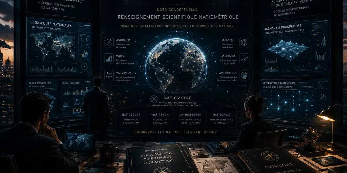 NOTE CONCEPTUELLE. Le Renseignement Scientifique Natiométrique (RSN).