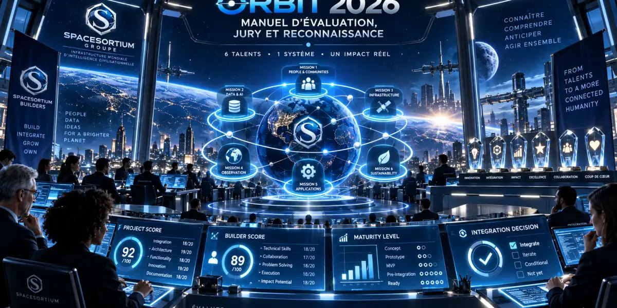 SPACESORTIUM ORBIT HACKATHON™ ORBIT 2026 — MANUEL D’ÉVALUATION, JURY ET RECONNAISSANCE.