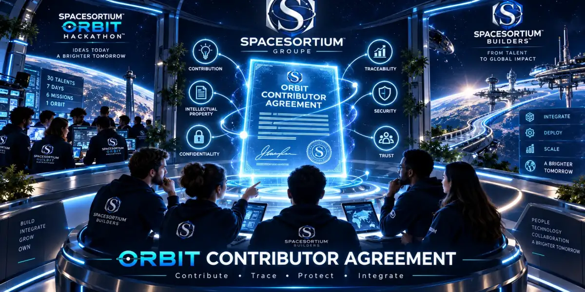 SPACESORTIUM ORBIT HACKATHON™. ORBIT CONTRIBUTOR AGREEMENT. Pacte de contribution, de confidentialité et d’intégration.