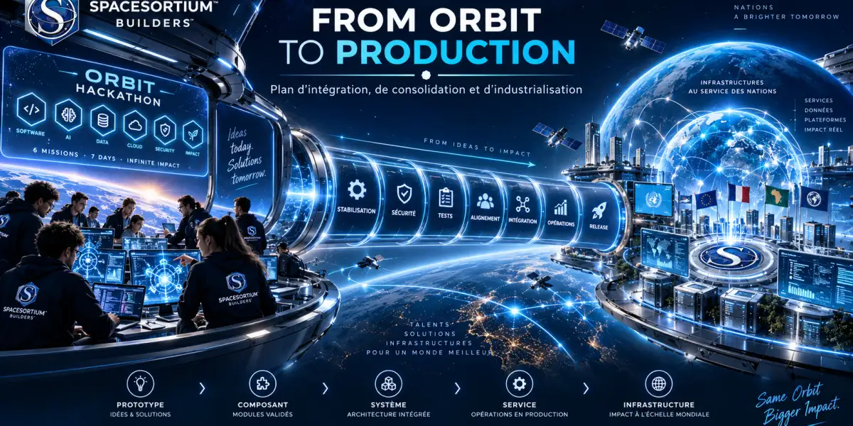 SPACESORTIUM ORBIT HACKATHON™ . Plan d’intégration, de consolidation et d’industrialisation post-ORBIT.