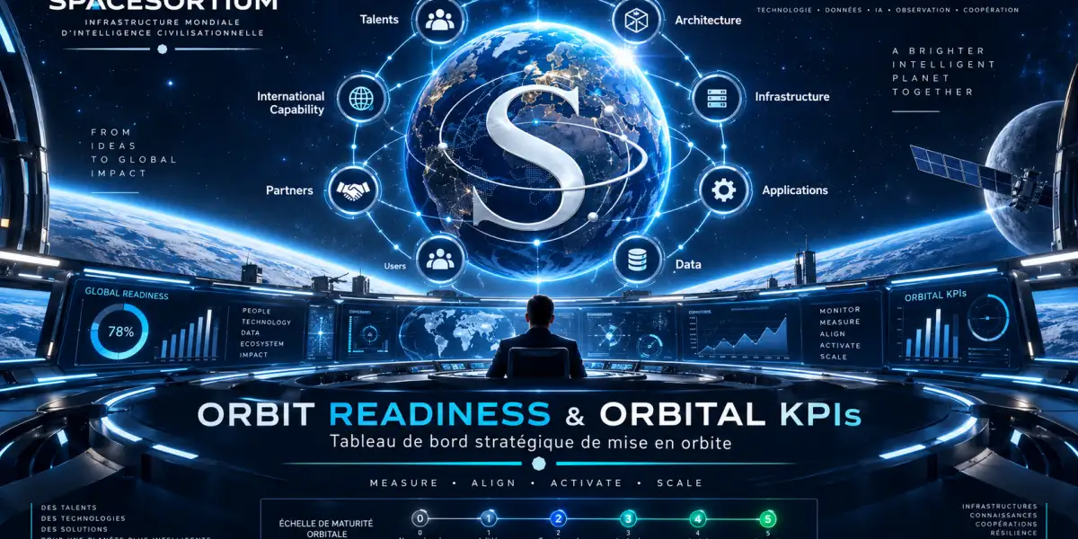 SPACESORTIUM™. ORBIT READINESS & ORBITAL KPIs. Tableau de bord stratégique de mise en orbite.